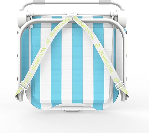 Miniatura 6 de SUNFLOW Silla de playa  Silla plegable de viaje premium  Compacta, cómoda, fácil de transportar  4 posiciones  Correas traseras desmontables