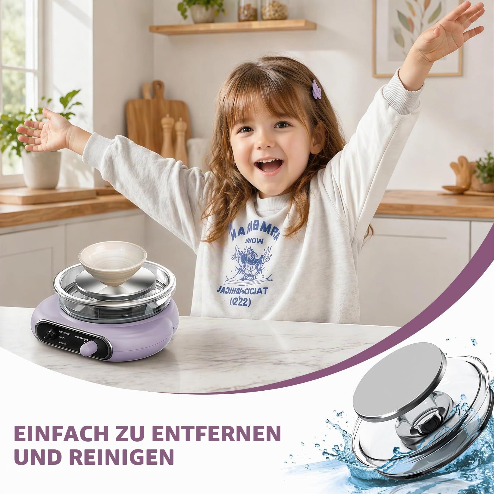 Töpferscheibe Elektrisch, 0–200 R/min stufenlos regulierbar Mini töpferscheibe, 12cm Aluminium-Drehteller, mit Fußpedal-Pause, Komplettset für Erwachsene & Anfänger, DIY Keramik