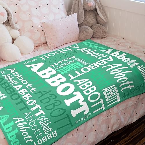 Miniatura 36 de Mantas de monograma personalizadas con nombres, manta personalizada para bebés niñas, manta de envolver con inicial, regalos personalizados