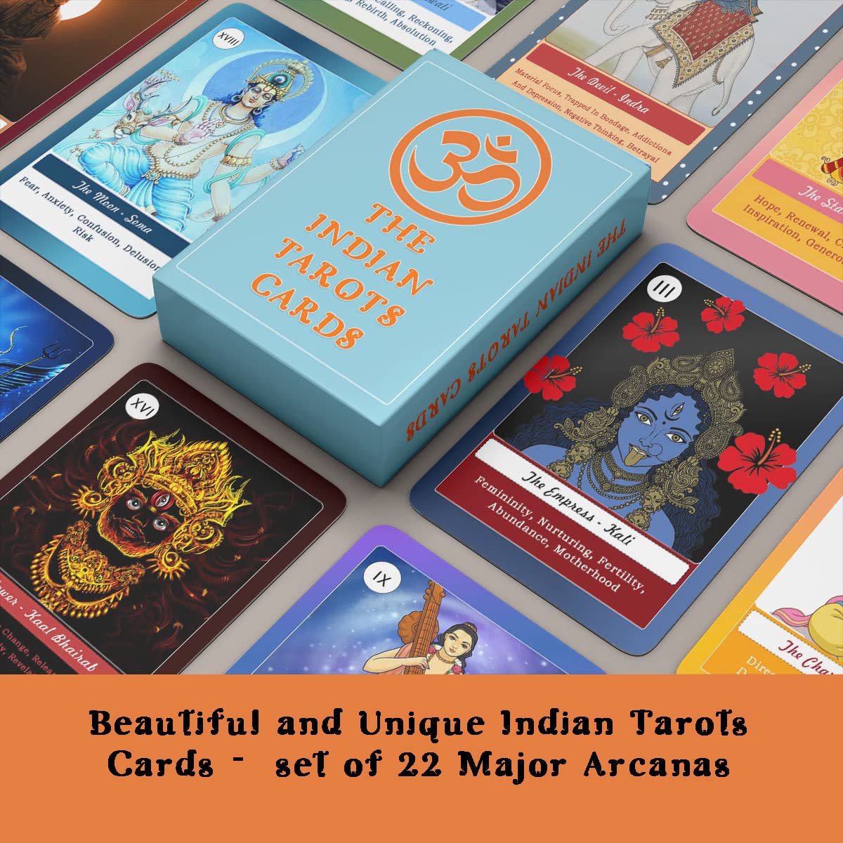 cardzz solution The Indian TAROTS Cards Hindu Gods Tarots Set of 22