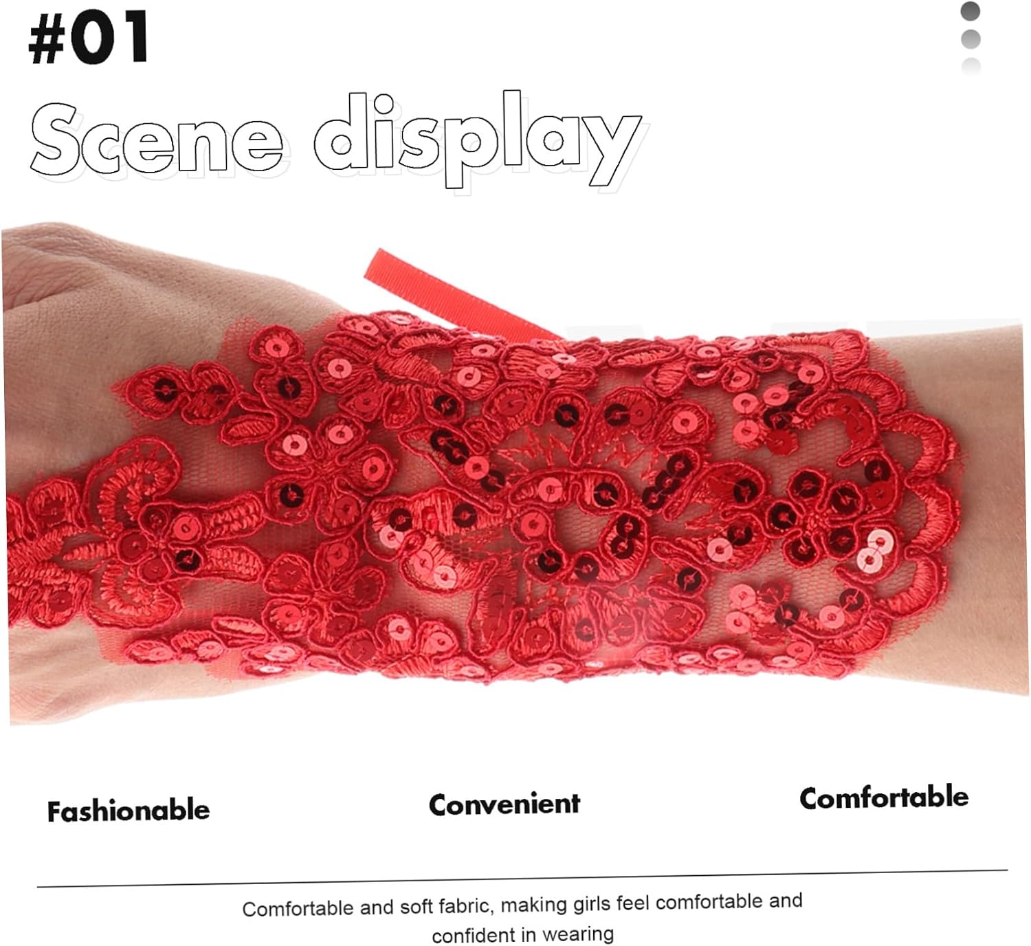 Ipetboom 1pair Lace Gloves for Flower Girls Elegant Fingerless Wedding Gloves for Boys and Girls Dance and Performance and Lace Dress up Accessories for Special Occasions