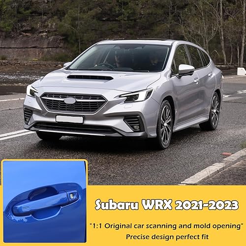 Miniatura 6 de Cubierta para manija de puerta exterior de automóvil compatible con Subaru WRX 2021-2023, borde de cubierta de manija de puerta inteligente lateral