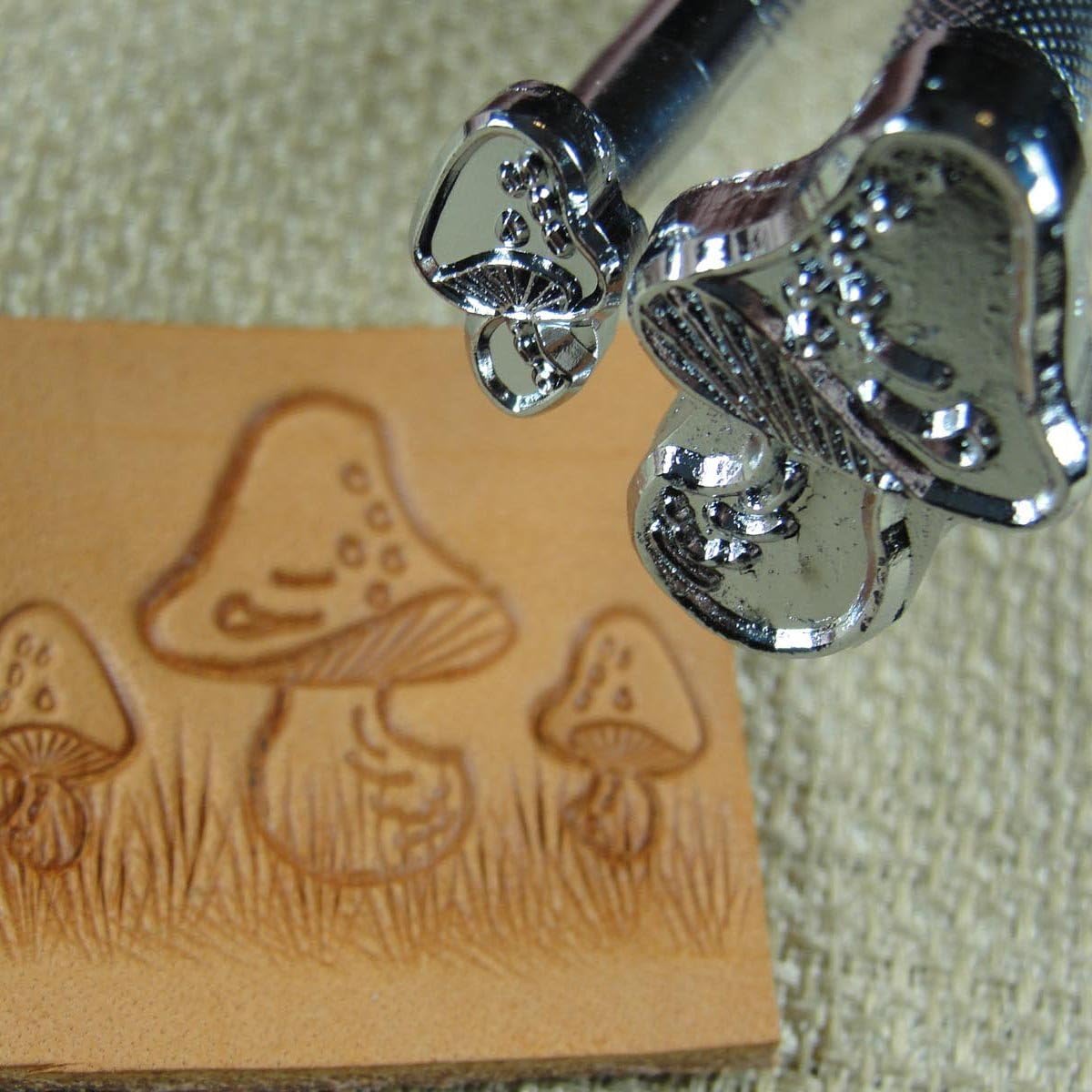 Steel K158/K159 Mushroom Stamps, Set of 2, Craft Japan Leather Stamping Tools