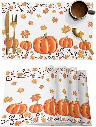 Vista 739 de Juego de 6 manteles individuales rojos para el día de San Valentín, diseño de corazón de San Valentín, resistentes al calor, lavables, manteles