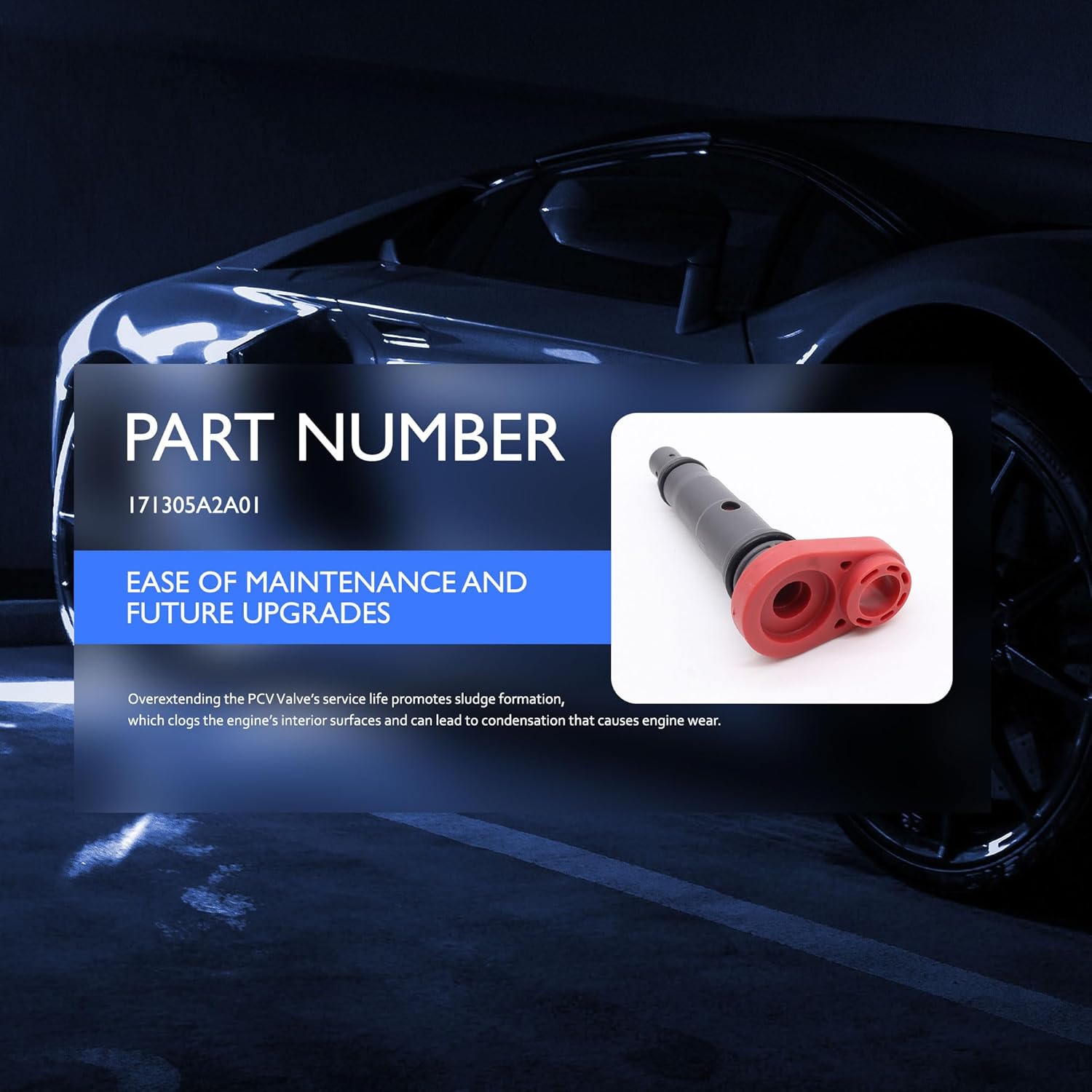 17130-5A2-A01 PCV Valve Assembly Compatible with Acura ILX 2016-2018, TLX 2015-2019, Honda Accord 2013-2017, Civic 2016-2019, CR-V 2015 2016 2017 2018 2019 Replacement for 6P1412