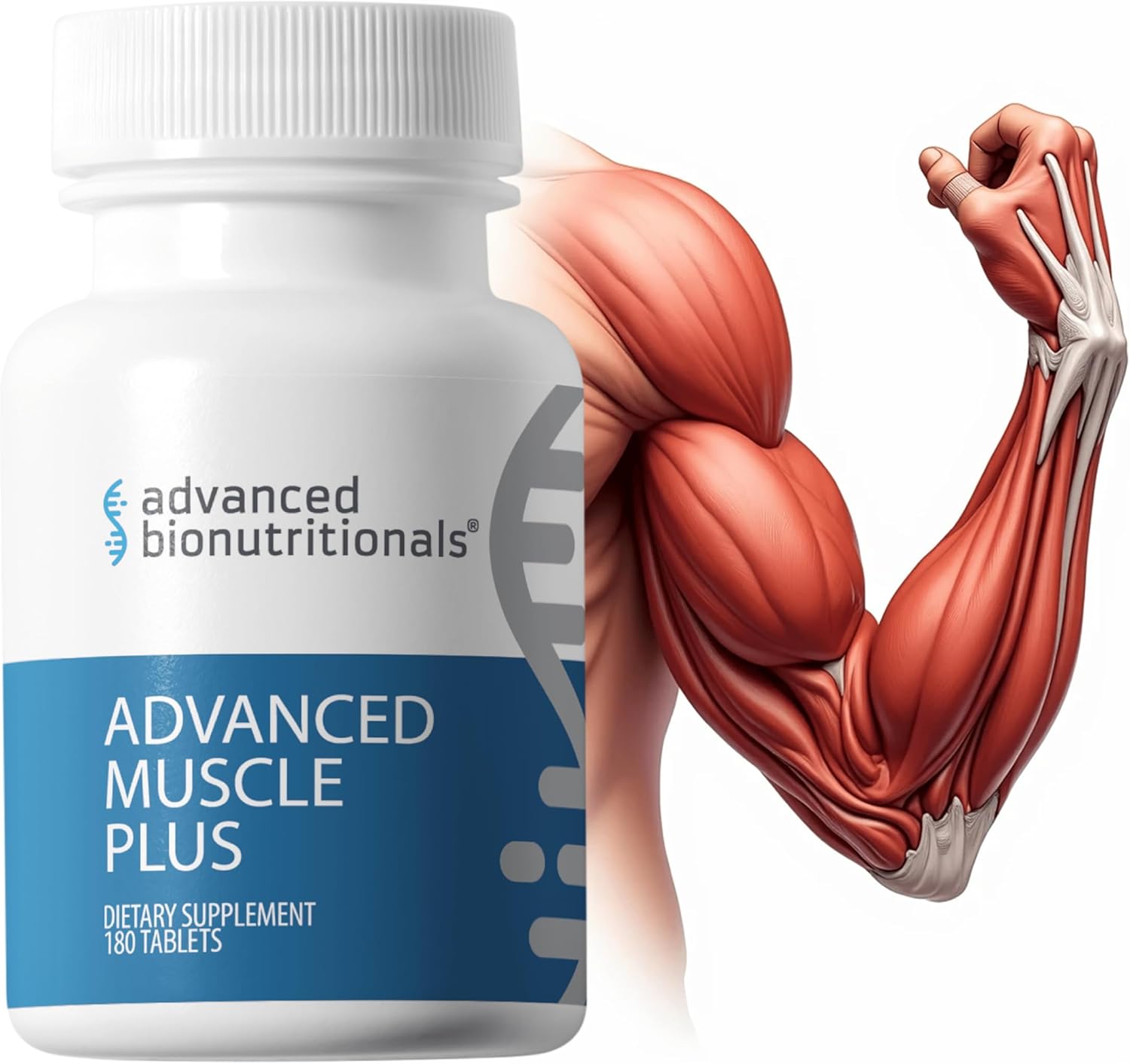 Advanced Bionutritionals Advanced Muscle Plus – Muscle Supplement with Peptide DL185™ (Dileucine) & MyHMB® – Workout Recovery, Amino Acids & HMB Tablets for Men & Women – 30 Servings