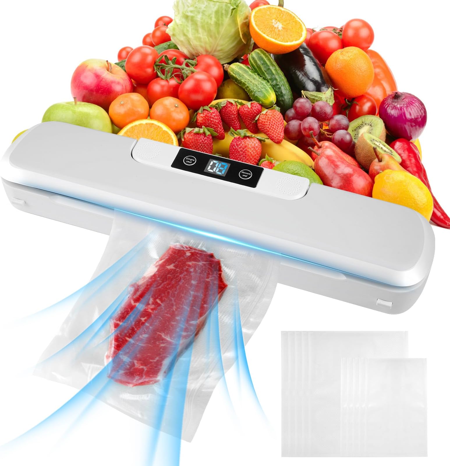 Towwoo Machine sous Vide Alimentaire, Scellage Automatique pour Aliments, Scellement d'emballage