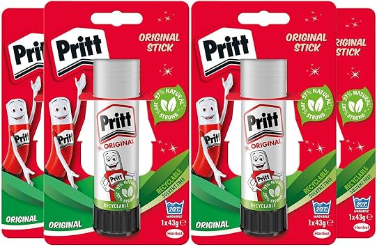 Pritt PK8MP Glue Sticks, 4 x 43g