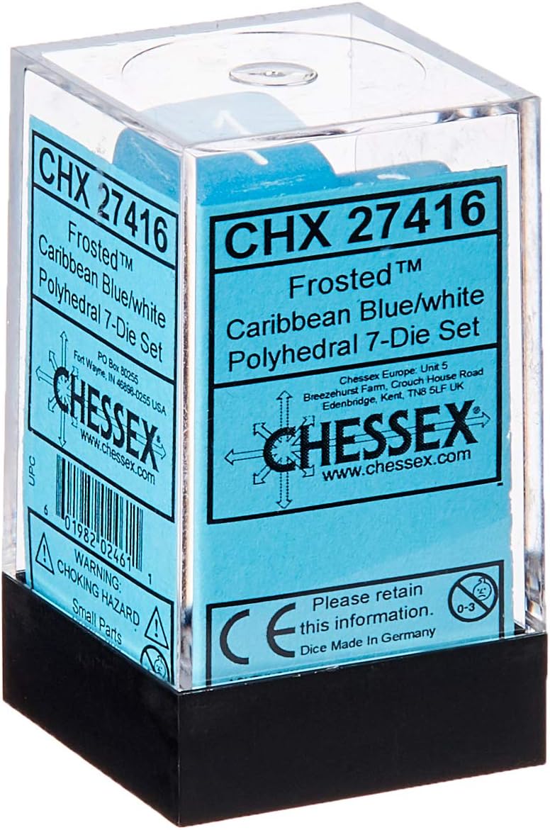 CHX27416 Dice-Frosted Caribbean Blue Set, Multicolor