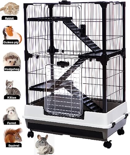 Gran conejillo de Indias para interiores y exteriores, chinchilla, hurón, ardilla, erizo, gatito, conejo, conejo, casa, hábitat, pata segura,