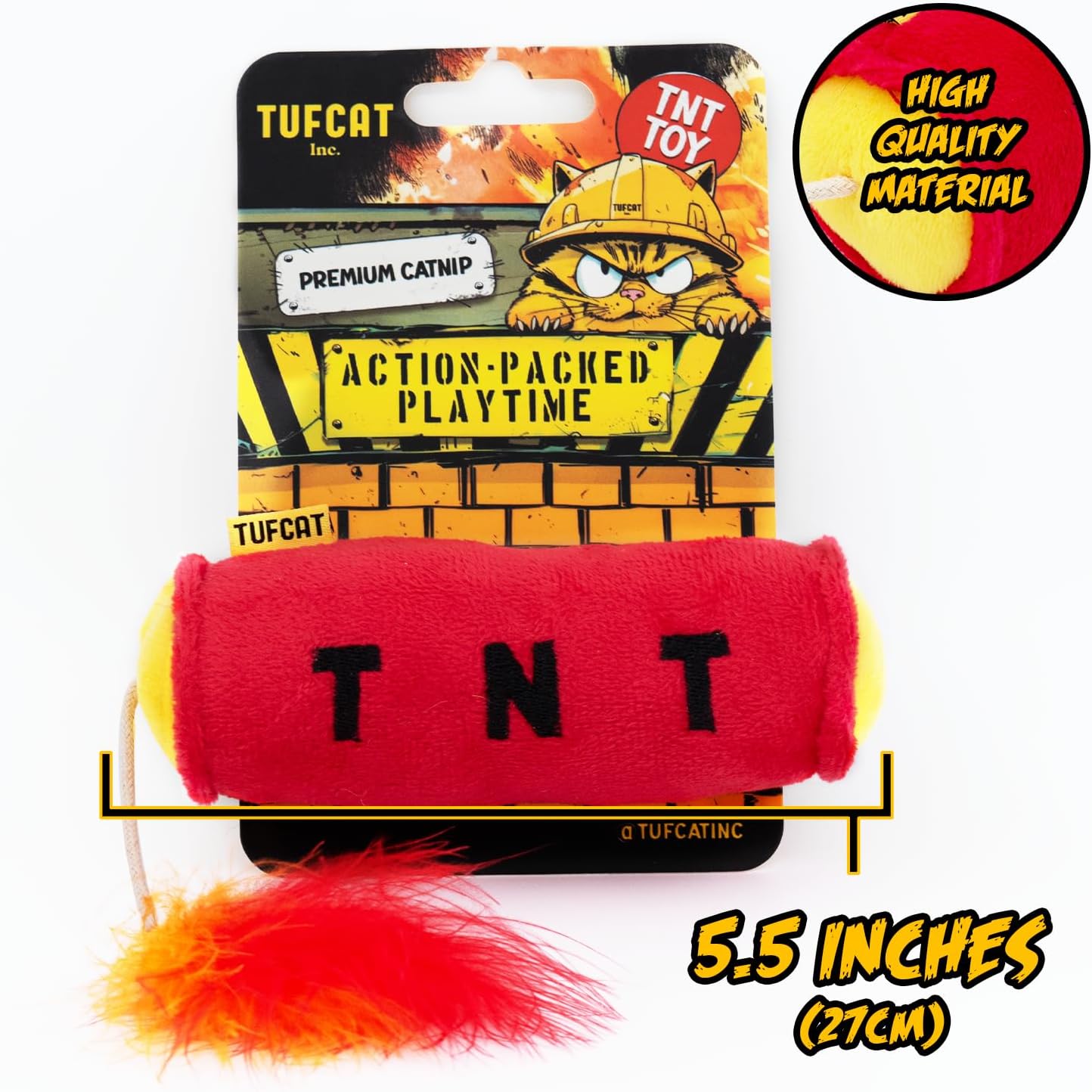 Cat Toy Grenade TNT and Cigar, Cat Toys for Indoor Cats, Kitten Toys, Catnip Toys for Cats of All Breeds, Action Themed Fun for Kicking, Biting, Chewing (Grenade, TNT, & Cigar, 3-Pack)