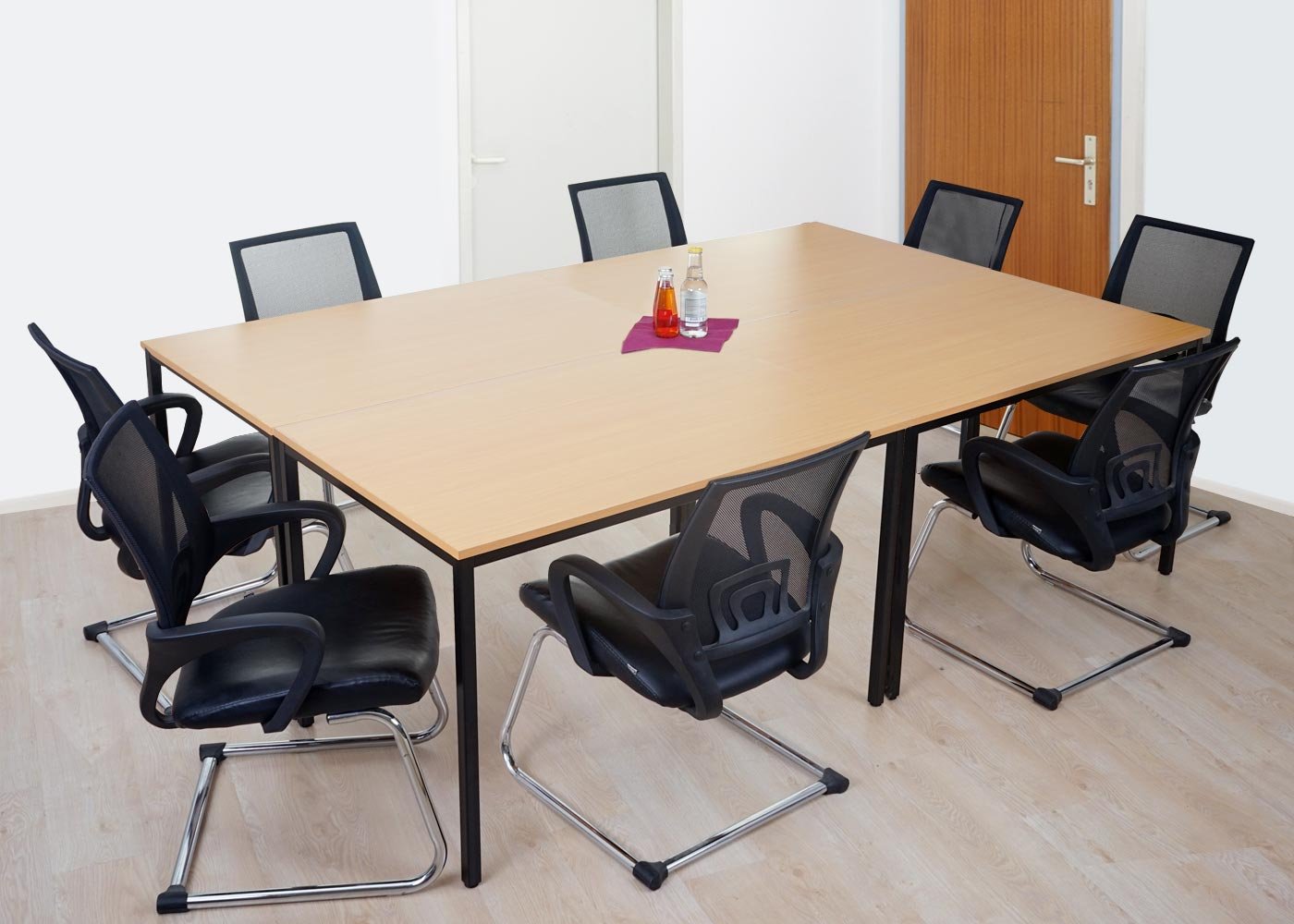 Mendler Scrivania Tavolo Ufficio conferenza Braila MDF 80x120x75cm Legno Chiaro