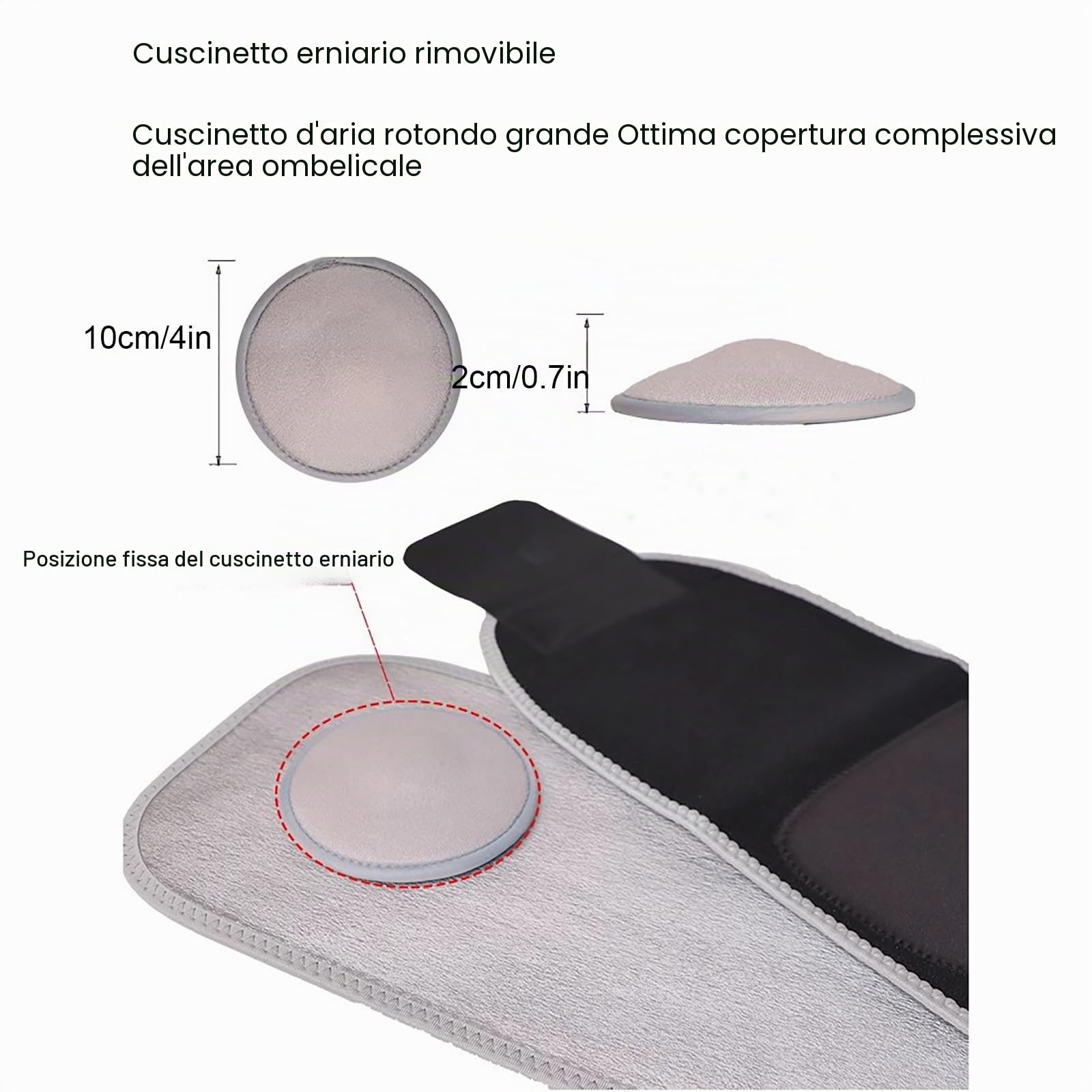 Fascia Addominale da Uomo, Cintura for Ernia Ombelicale, Cintura for Ernia Inguinale Maschile, for Supporto for Ernia Ombelicale for Uomini E Donne, Aiuta Ad Alleviare Il Dolore(Gray)