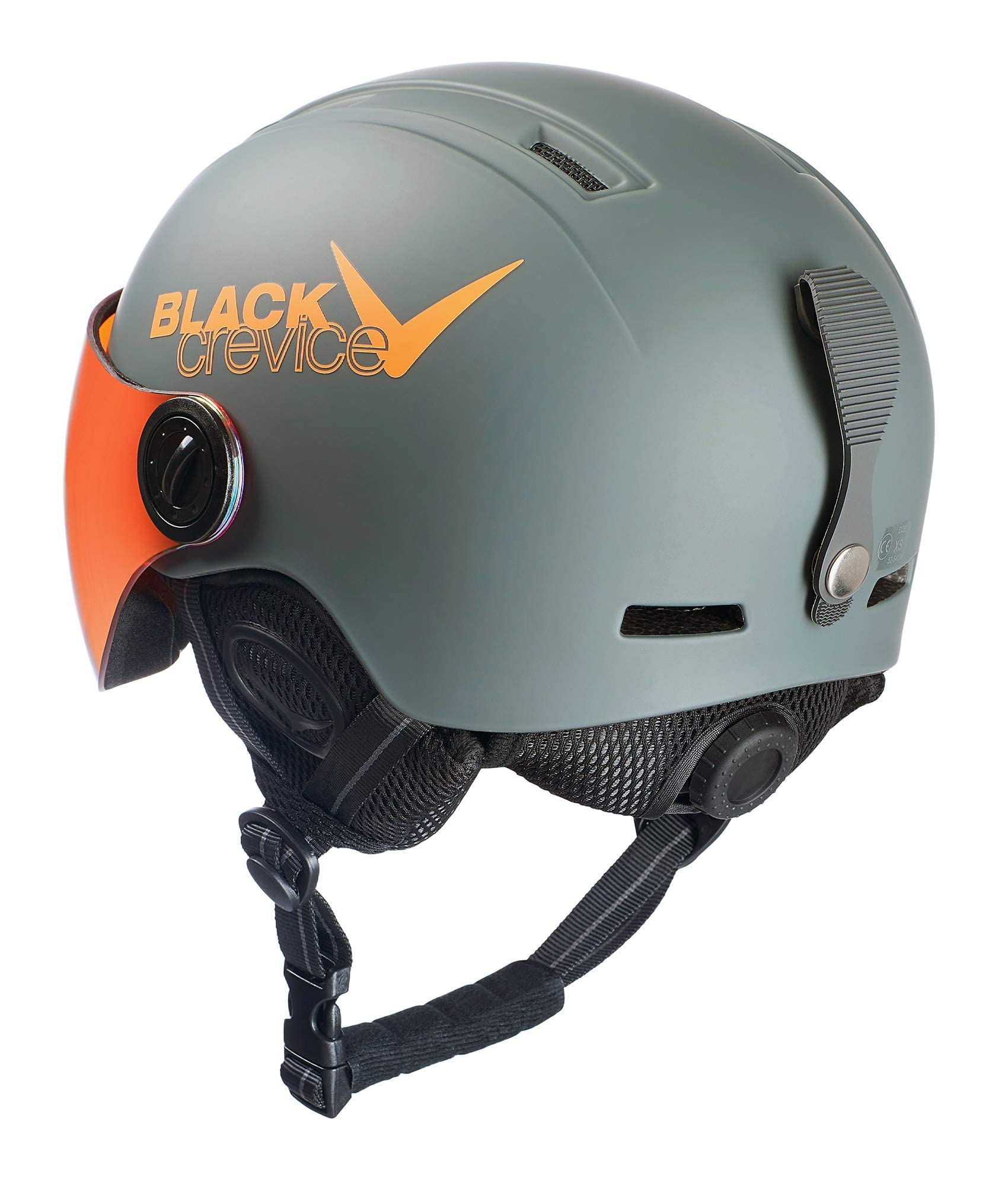 Black Crevice Casque de Ski Leogang pour Enfant - Unisexe