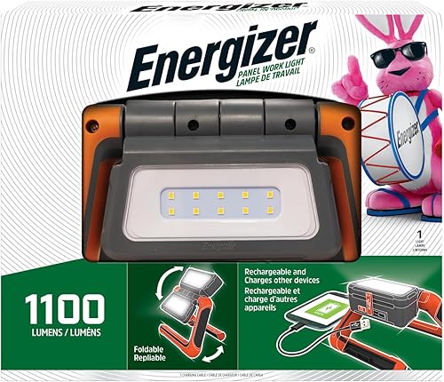 Miniatura 8 de Energizer Linterna LED recargable, luz de trabajo brillante de varios paneles, linterna de campamento resistente al agua, cable de carga micro USB,