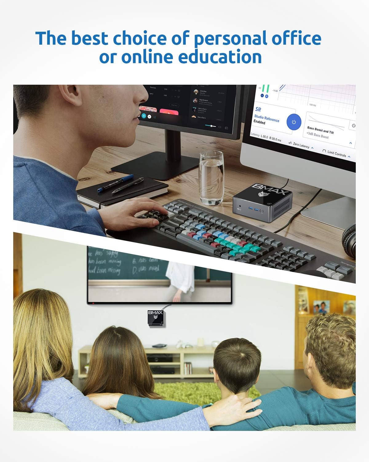 Discount Mini PC, BMAX B3 Mini Computer Windows 10, Core i3-5005U Processor Expandable 8GB RAM (up to 64GB) 128GB SSD, 4K@60Hz Mini DP/Dual WiFi/HDMI/BT 4.2/ 2X USB2.0,2X USB 3.0………