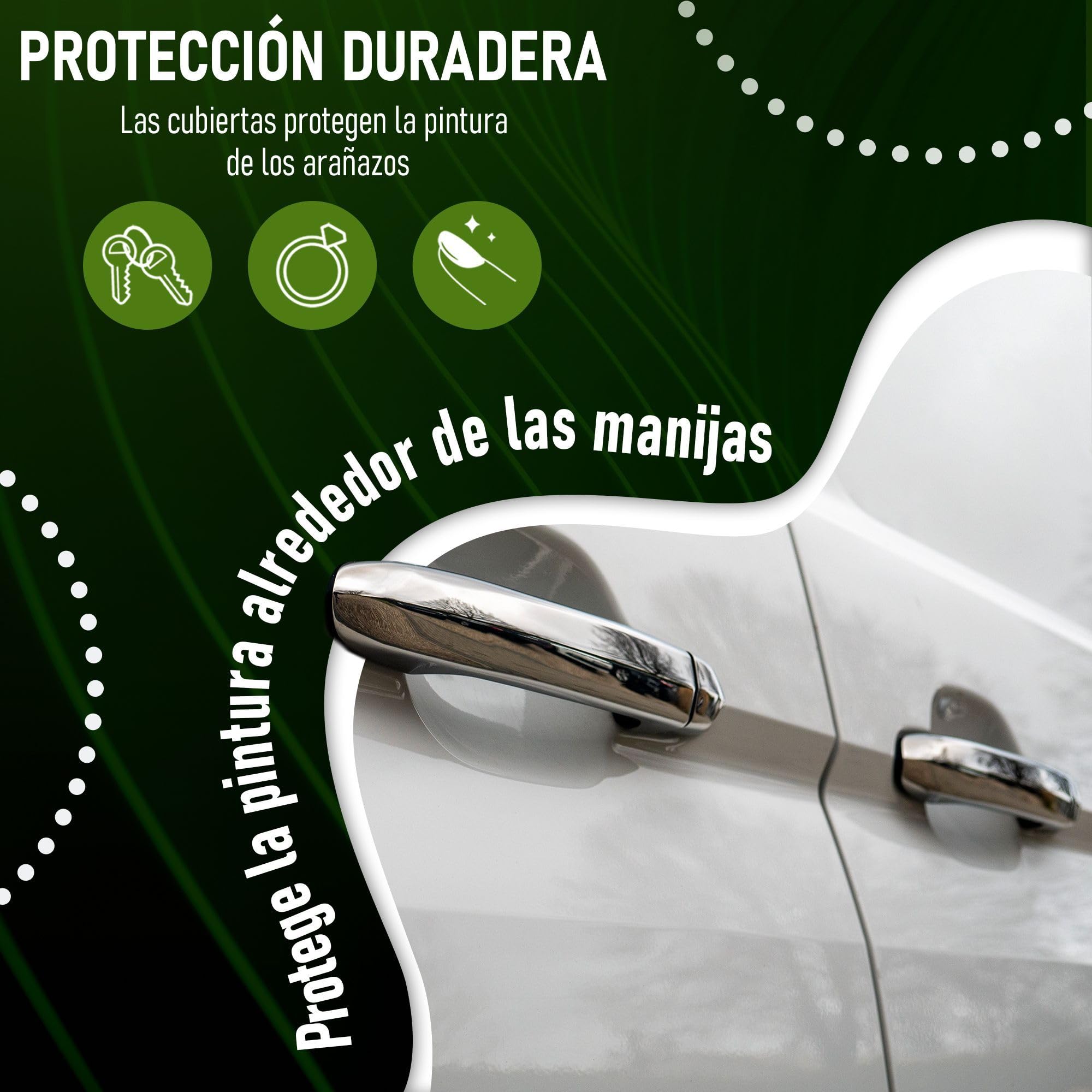 CHROMEMASTER | Cubiertas para Manillas Exteriores de Puerta Compatibles con SEAT Ibiza Hatchback 3D 2002-2009 | Acero inoxidable; Color: Cromo; Protección y Nuevo Look para Tus Manillas; Juego: 4 uds.