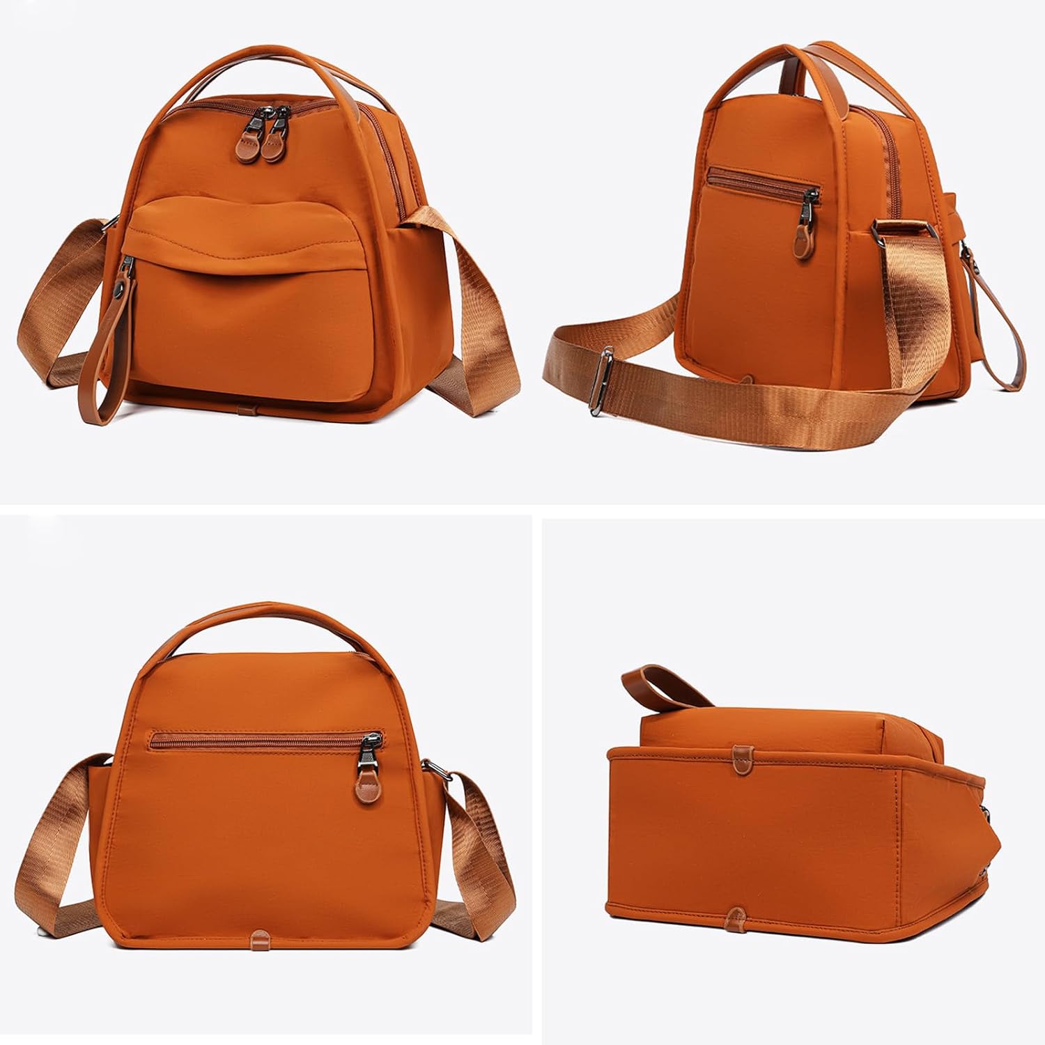Women's Crossbody Bag, Fashionable Casual Large Capacity Cross Body Shoulder Bags Solid Nylon Handbags