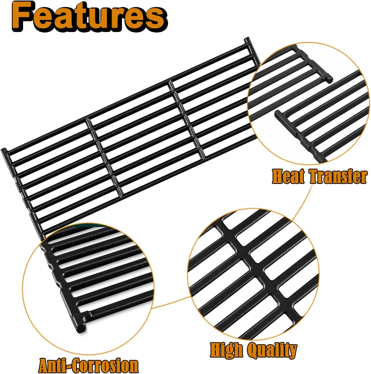 9221-64 Grill Grates Grill Replacement Parts for Broil King Baron Parts 9221-54 9215-54 Broil Mate 7120-64 Huntington Grill Parts Rebel 6020-64 6120-64 Baron 320 440 490 420 Cooking Grids Grates