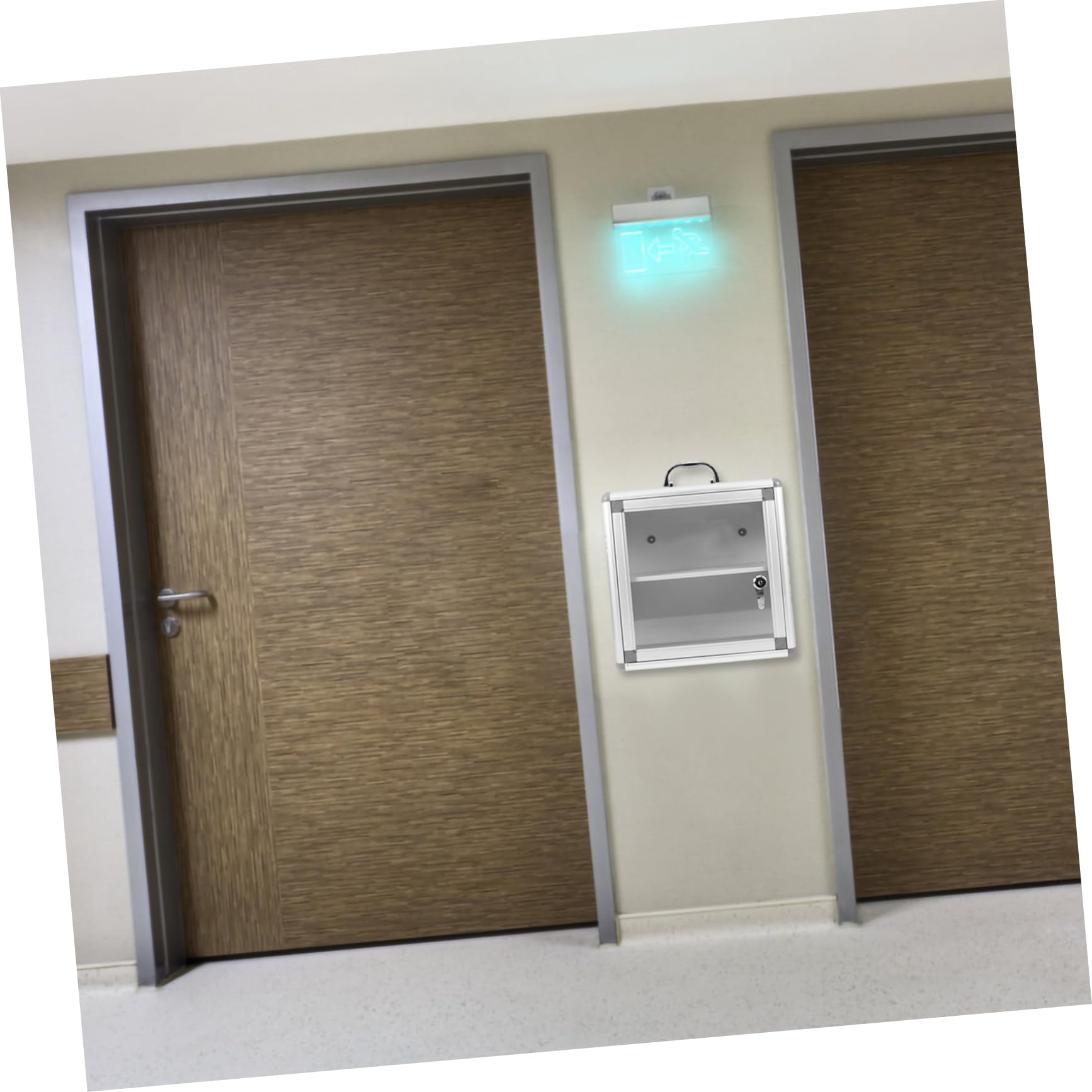Cabilock Botiquín Caja de Pared Doble Compartimento de Metal Construcción Resistente y Fácil de Instalar para Uso en Lugares Públicos y Hogares