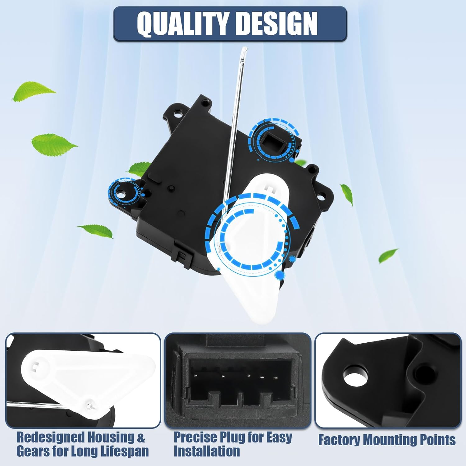LCWRGS HVAC Blend Door Actuator Compatible with Acura MDX 2002-2006, Honda Odyssey 2002-2004, Honda Pilot 2003-2008, Main, Temperature/Air Flap Actuator, 604-946, 604946, 79160S0XA01