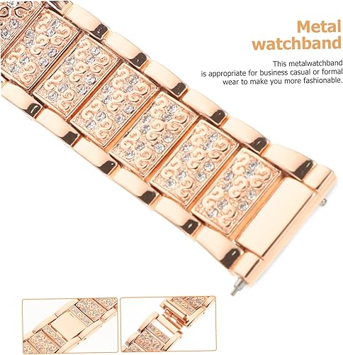 Miniatura 9 de UKCOCO 2pcs Diamond Watch Strap Relojes Inteligentes Para Mujer Women's Watch Bands Ladies Watches for Women Shiny Watch Strap Watchband Delicate