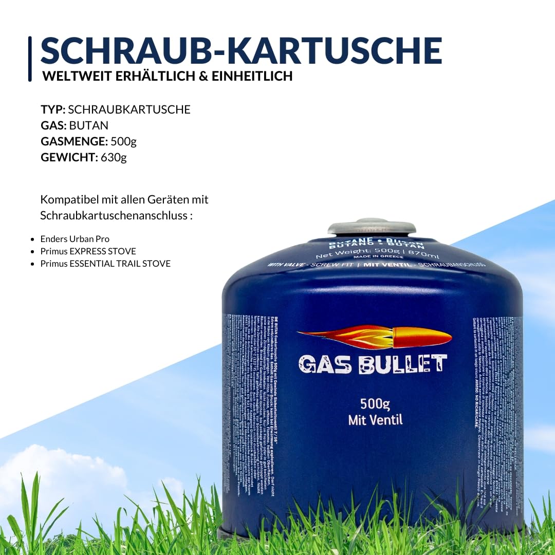 Gaskartusche 500g passend für Gaskocher und Geräte mit Schraubventilanschluss | Gaskartusche EN417 | Ventilkartusche für Camping (4)