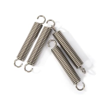 Extension Spring 60 mm Tension Spring With Dual Hook in 304 Stainless Steel OD 10 mm Wire Diameter 1.6 mm Max Load 8 kg 1.6 x 10 x 60 mm 4 Pieces