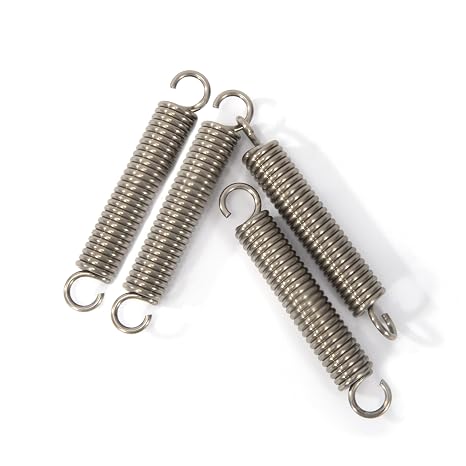 Extension Spring 60 mm Tension Spring With Dual Hook in 304 Stainless Steel OD 10 mm Wire Diameter 1.6 mm Max Load 8 kg 1.6 x 10 x 60 mm 4 Pieces