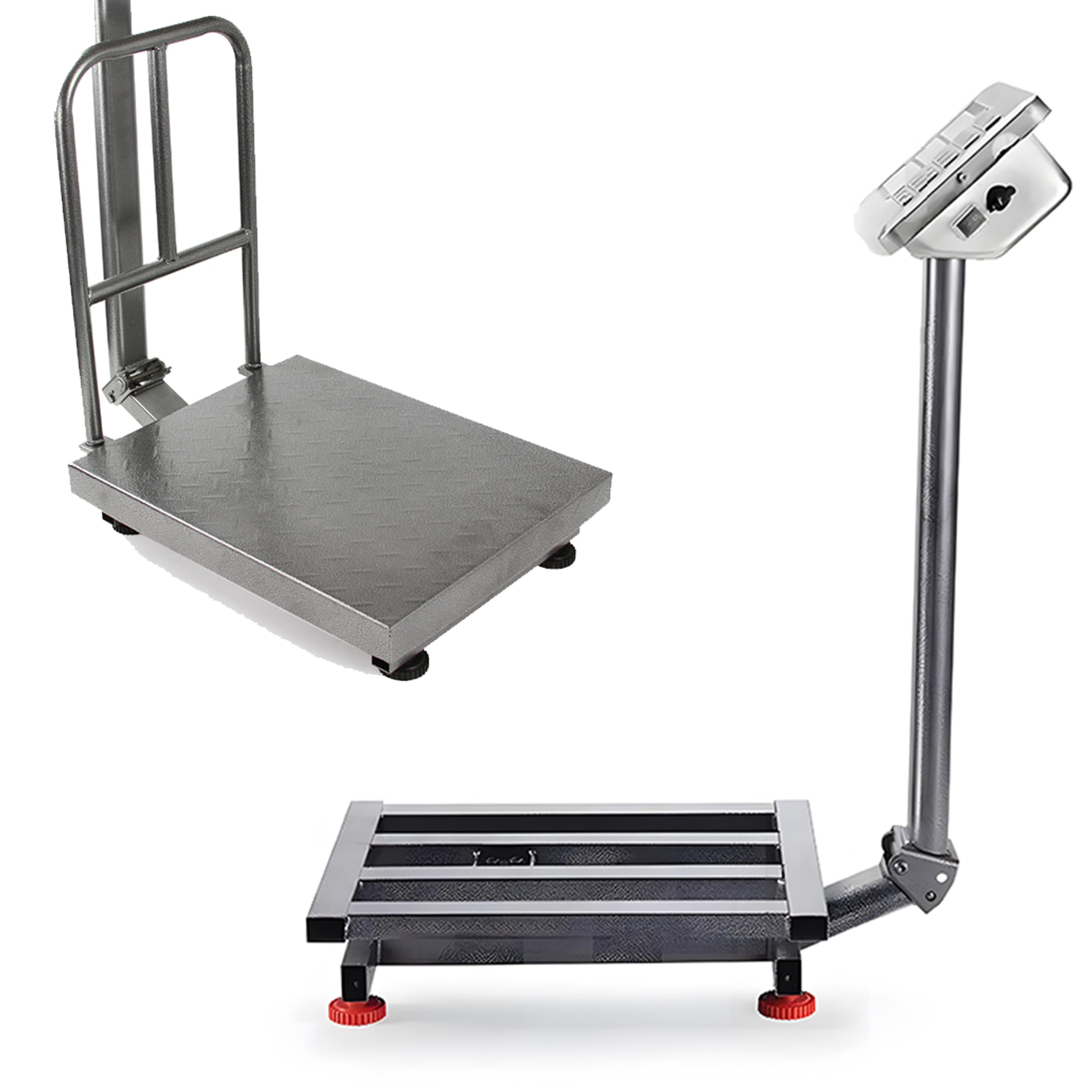Bilancia a Piattaforma, Bilancia da Magazzino, Portata Fino a 800 kg, Display Digitale, Precisione +/- 200 g, Taratura, Dimensioni Piattaforma 60 x 80 cm, Unità di Somma, HDWR wagPRO-P800