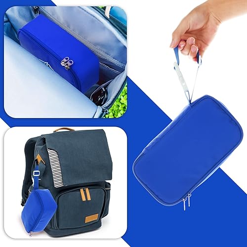 Vista 6 de Beautyflier Estuche de transporte de viaje para nebulizador portátil, espaciador de inhalador para niños y adultos, soporte para inhaladores, bolsa