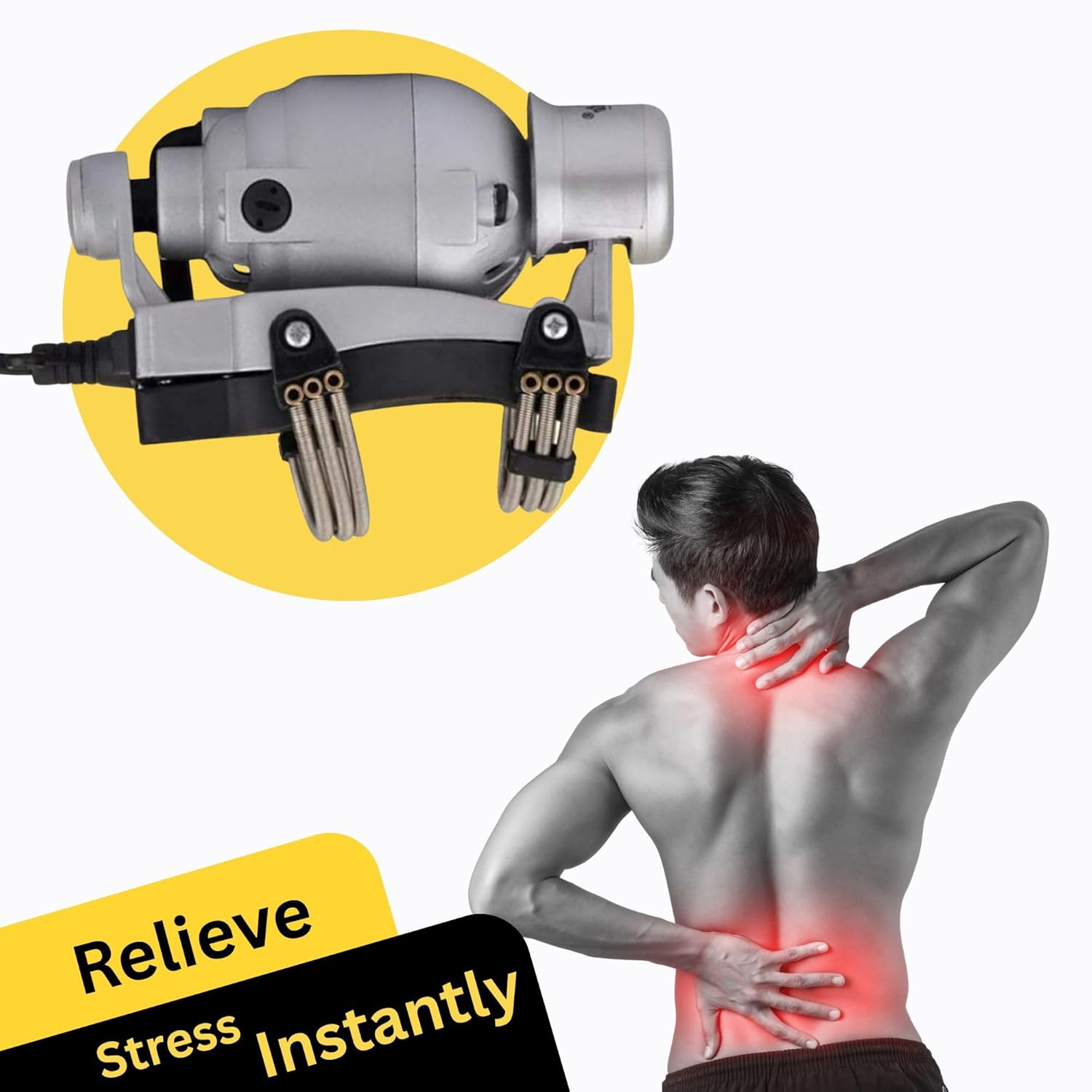 Tride Powerful Floating Massage | Dual speed | Full body muscle resting equipment | Relief from head, neck, back, finger pain. Unisex electric massage Tride Powerful Floating Massage | Dual speed | Full body muscle resting equipment | Relief from head, neck, back, finger pain. Unisex electric massage