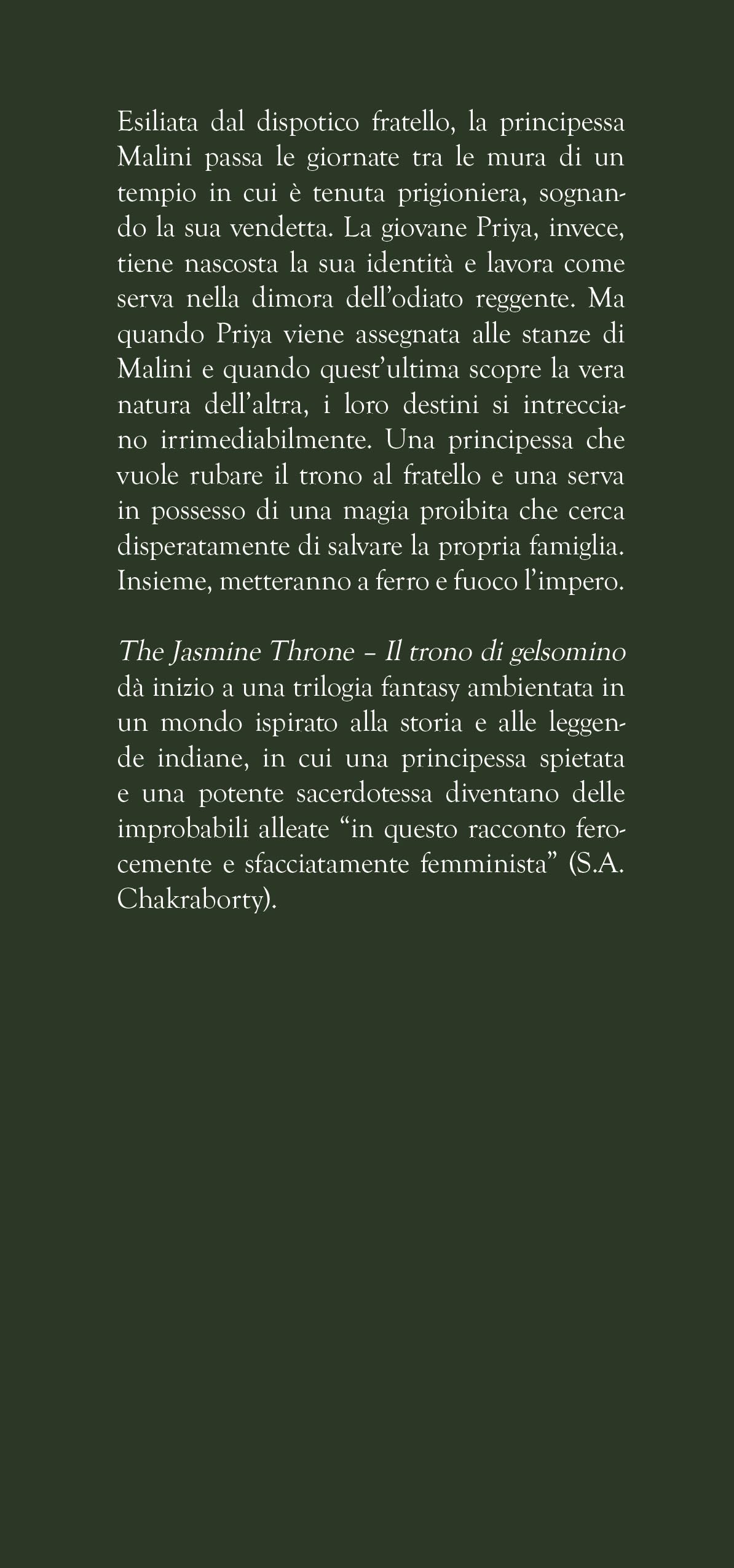 The Jasmine Throne. Il trono di gelsomino. The Burning Kingdoms (Vol. 1)