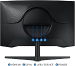 Samsung Odyssey 32 inch Curved Gaming Monitor (2,560 x 1,440) G55C QHD 165 Hz 1 ms, HDR10, FreeSync, Eye Saver Mode, 1000R Curvature- LS32CG550ENXZA