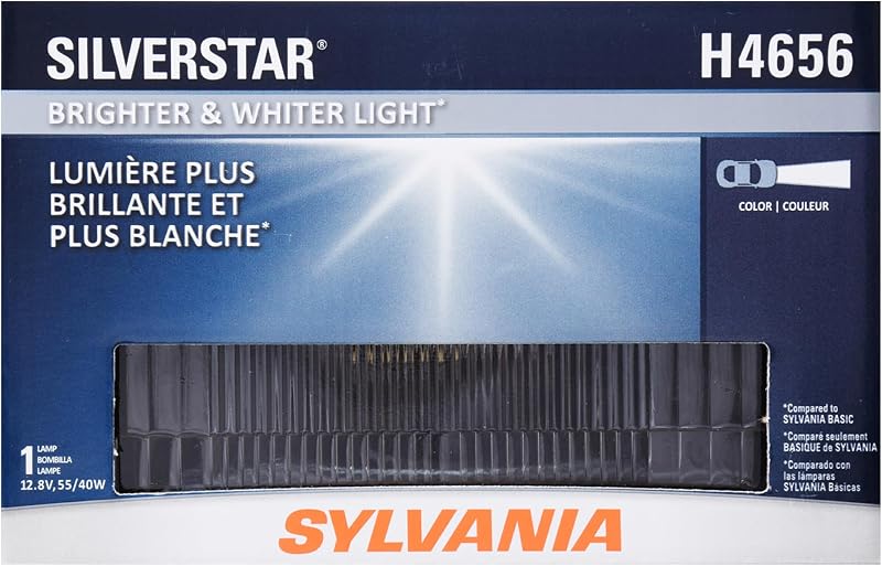 Farol selado halógeno SYLVANIA H4656 SilverStar branco – 1 lâmpada