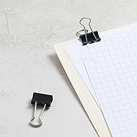 Vista 9 de Yaxa Basics - Clips resistentes para carpetas de oficina, 144 unidades (paquete de 12 de 12), pequeños, 0.75 pulgadas, negros