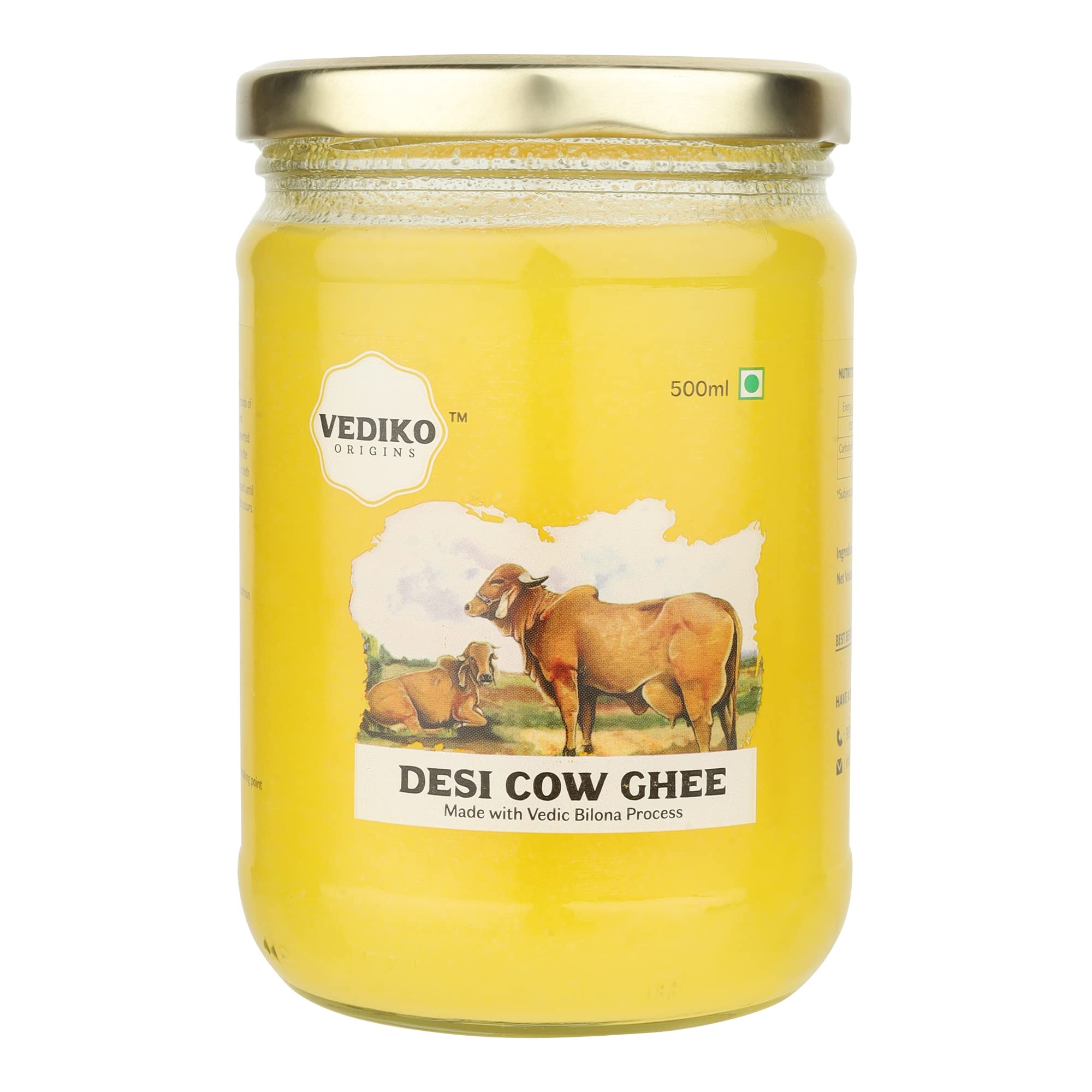 Vediko Origins A2 Cow Ghee 500Ml | Vedic Bilona Method Lab-Tested Ghee | 100% Pure Ghee | Natural, & Healthy Sahiwal Breed CowS Milk | Boost Your Energy With Premium & Traditional Ghee | Glass Jar (B0B524CHRF) Amazon Price History, Amazon Price Tracker