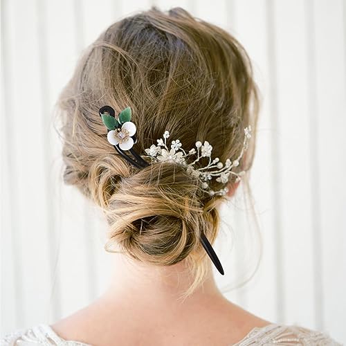 Miniatura 8 de Lurrose - Palo de pelo chino para mujer, diseño de flores, estilo vintage