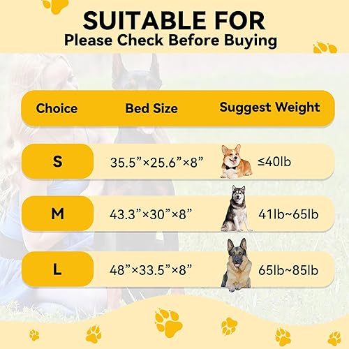 Miniatura 6 de Cama elevada para perros al aire libre, cama elevada para perros grandes, cama para mascotas impermeable con marco estable, malla reciclable