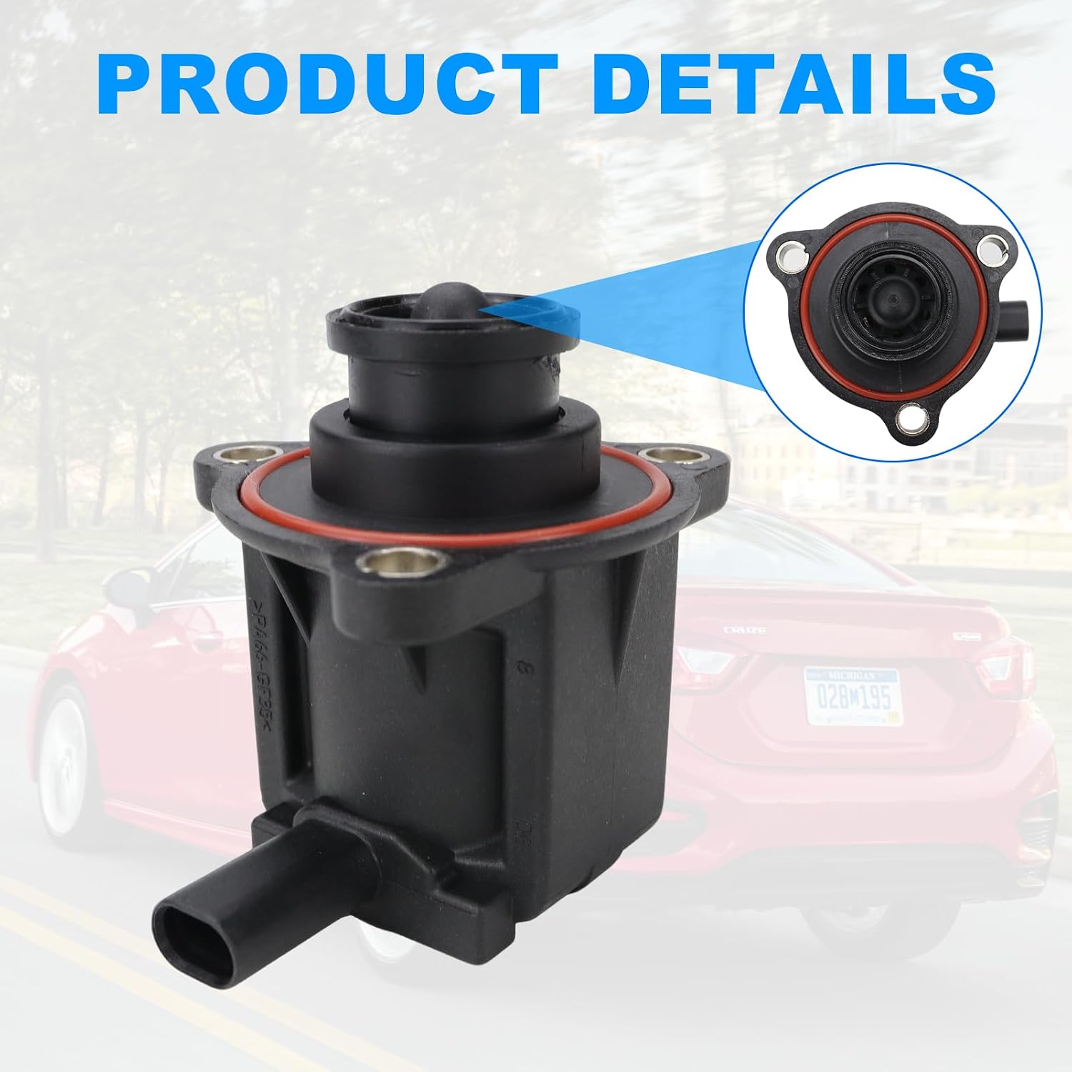 55499323 Turbocharger Bypass Valve Solenoid Compatible with Chevrolet Chevy Cruze Equinox Malibu Trax Buick Encore GMC Terrain 2016 2017 2018 2019 2020 2021 2022 2023