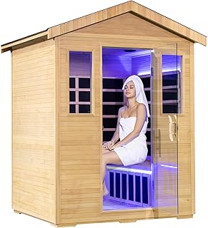 12 Backyard Sauna Ideas for Relaxing Warm Outdoor Retreats 21 Far Infrared Sauna, 3300W 30A Cord, Low EMF Dry Sauna Room with LED Lamp...