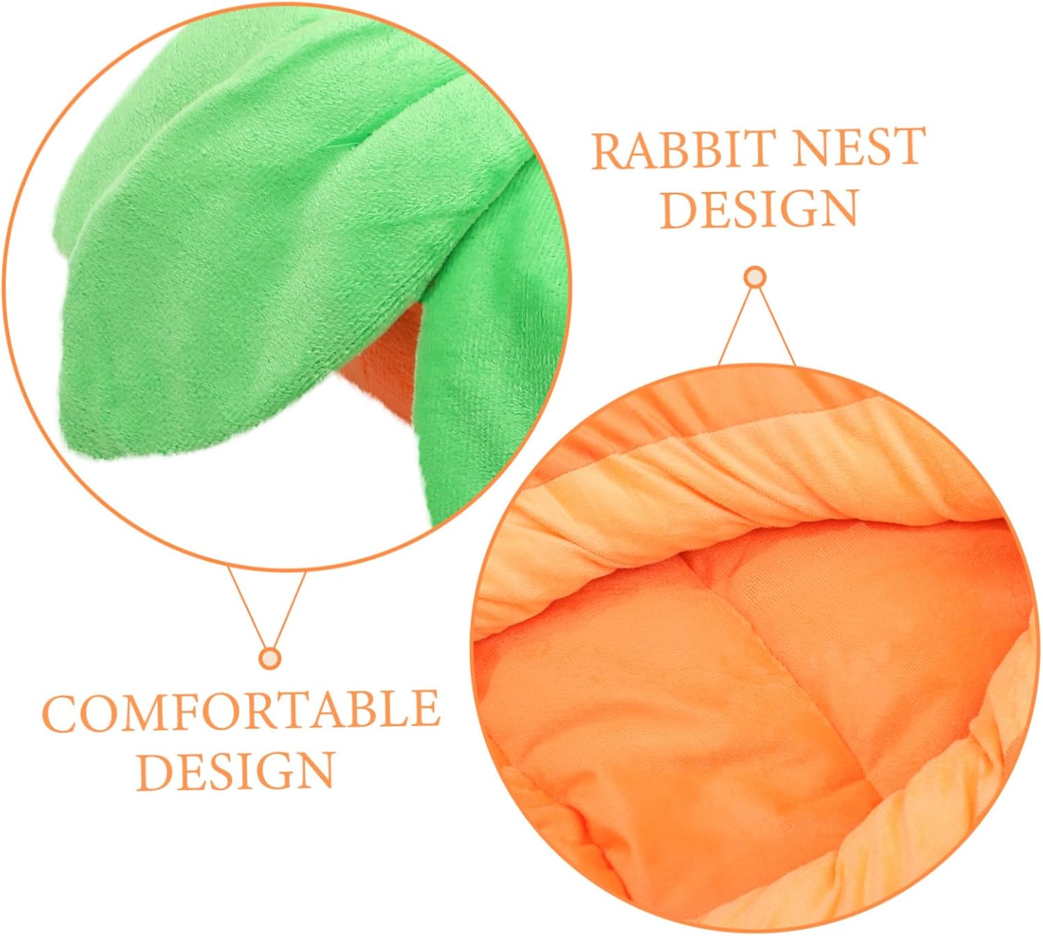 Sosoport Pet Nest Carrot-Shaped Sleeping Place for Cats and Cozy Warm Bed for Indoor Use Suitable for Dogs Soft Material Creative Design