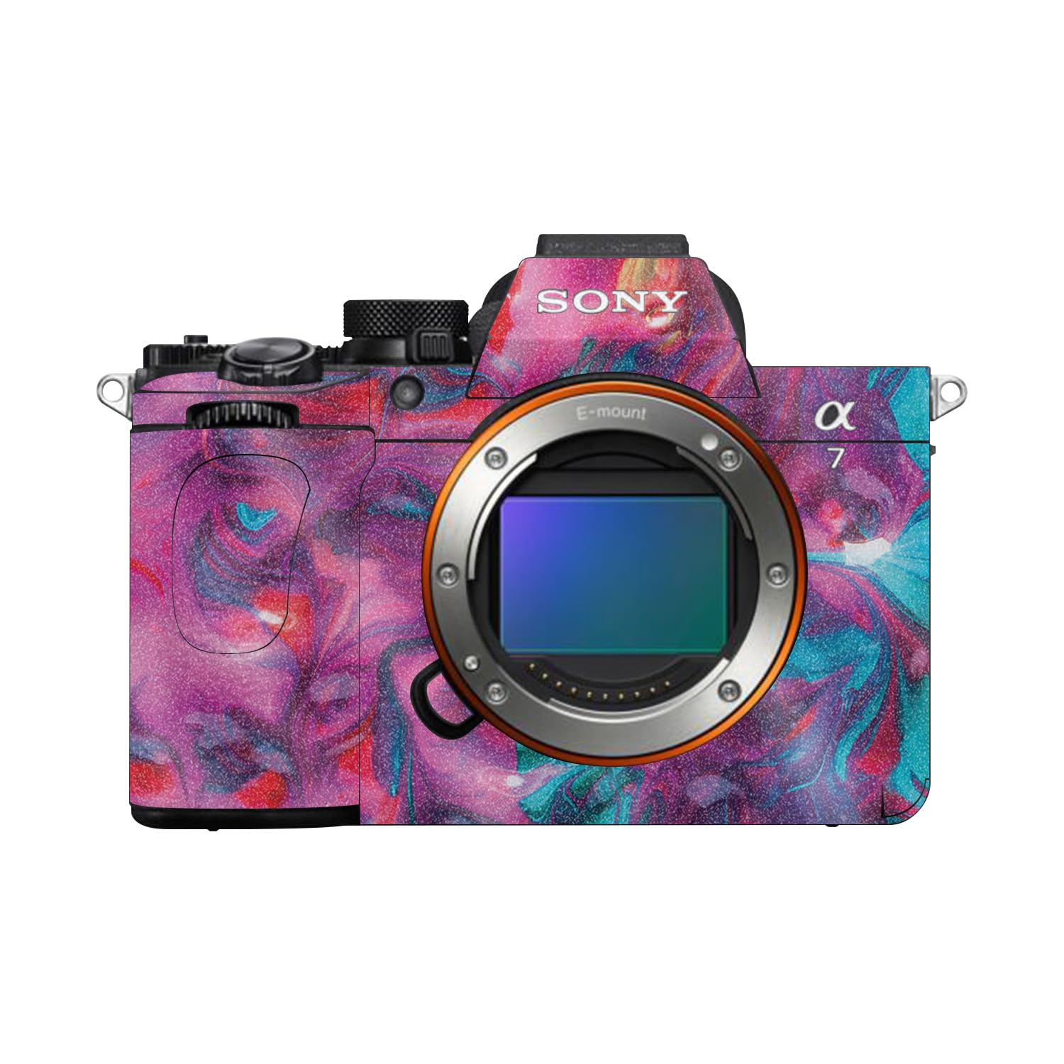 Glossy Glitter Camera Skin Compatible with Sony Alpha A7 Mark V (2025) - Paint Party - Premium 3M Vinyl Protective Wrap Decal Cover - Easy to Apply | Crafted in the USA by MightySkins