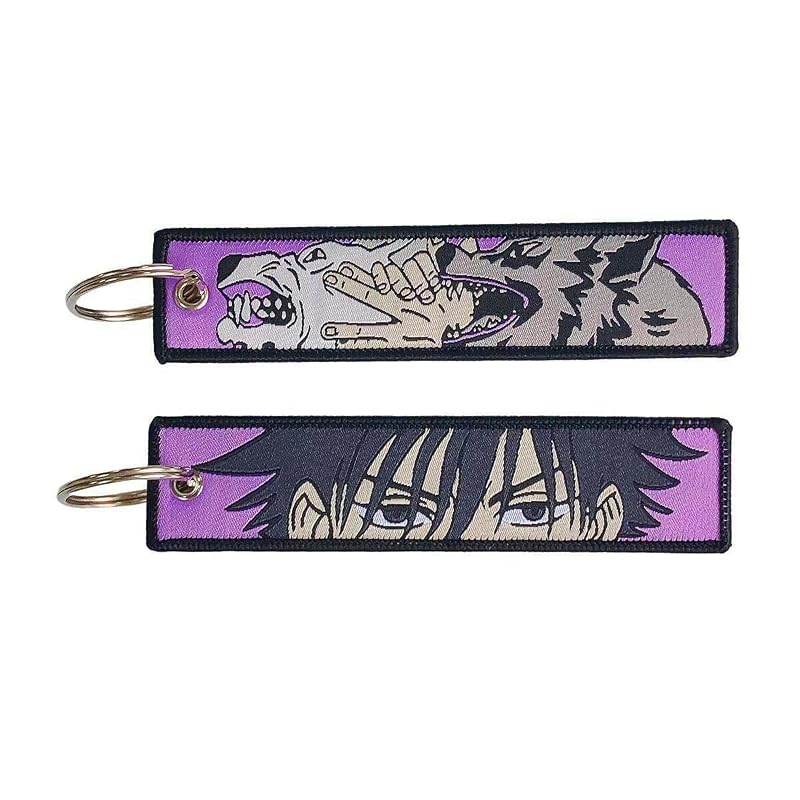 Chaveiro Anime Jet Tag bordado dupla face para moto, carro, scooter e mochila Gearcatweel KJ-03