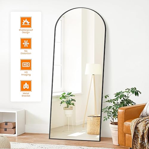 Miniatura 26 de Espejo de baño arqueado para pared, espejo para tocador, espejo grande de 38 x 26 pulgadas, marco de metal (38 x 26 pulgadas, dorado) Dorado,Negro