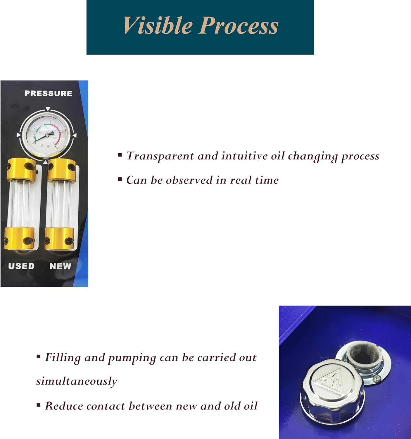 Transmission Fluid Oil Exchange Flush Cleaning Machine Oil Changer Automatic 12V DC 150W Blue