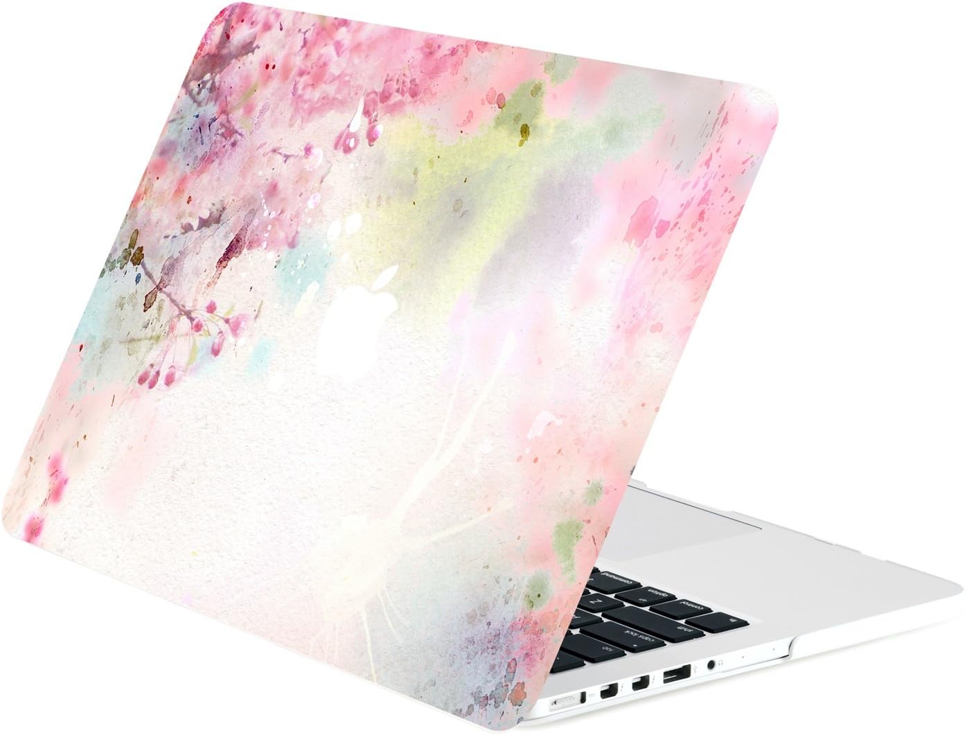 TOP CASE - Floral Pattern Graphic Rubberized Hard Case Compatible MacBook Pro 13" with Retina Display (Release 2012-2015) Model: A1425 / A1502 – Cherry Blossom