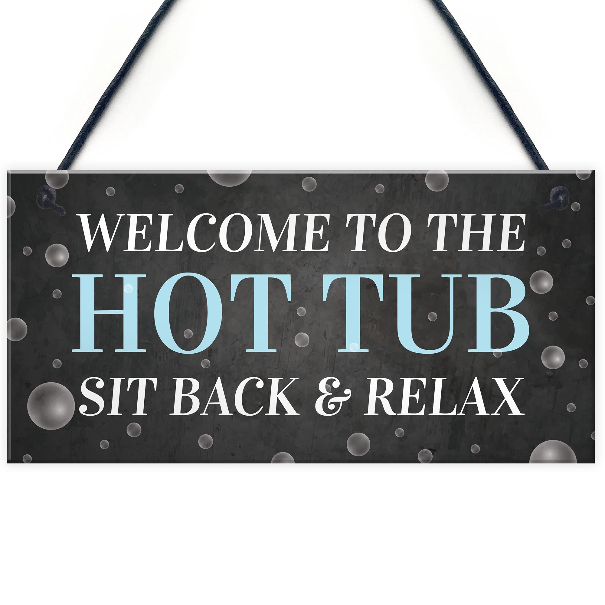 Welcome To The Hot Tub Sign Garden Hanging Plaque Home Decor Gift