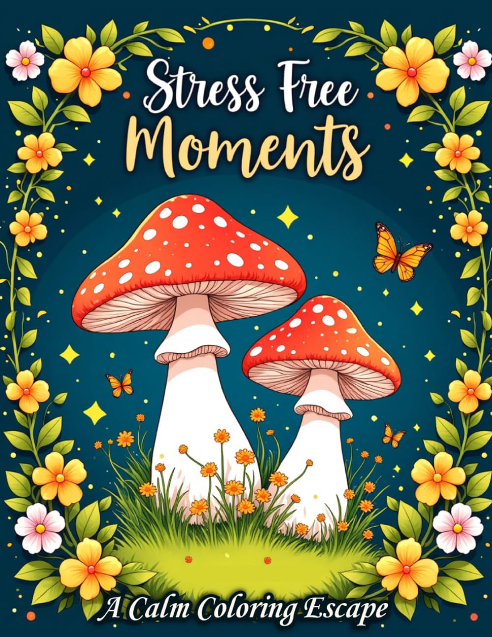 Stress Free Moments: A Peaceful Nature-Themed Coloring Escape for Stress Relief & Relaxation