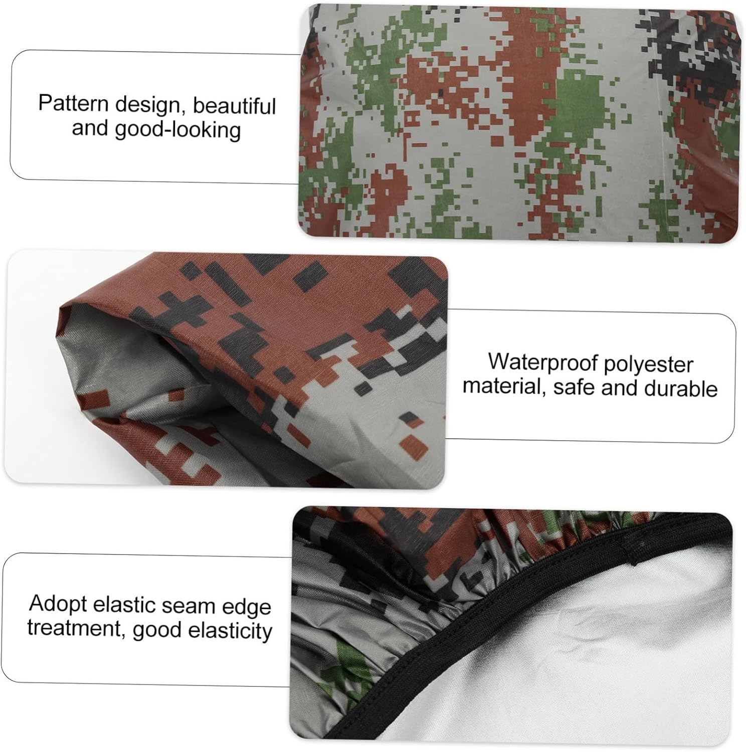 3pcs Backpack Rain Cover Multipurpose Outdoor Protective Covers for Backpacks Camouflage Pattern Blue Designs Lightweight and Compact for Hiking Cycling Travel